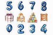 Polo teddy bear Baby Shower Clipart, an Illustration by Design Market (Thumbnail 3 of 5)
