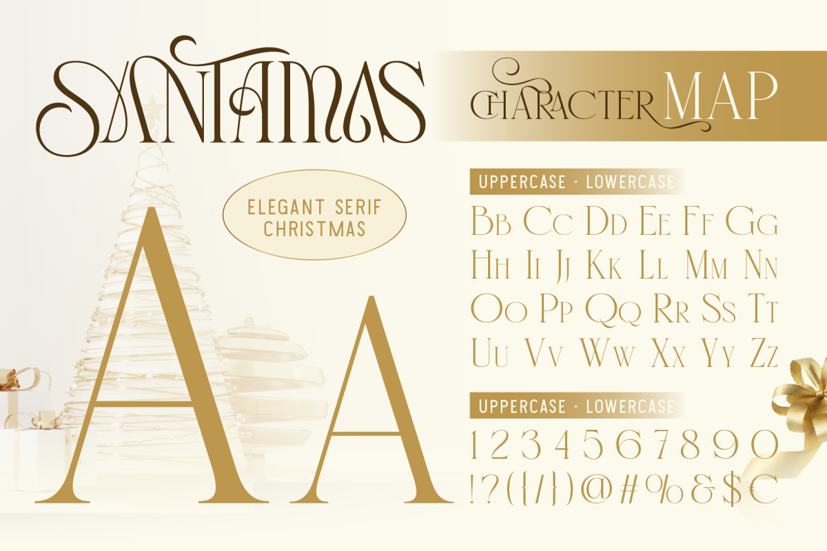 Santamas - Elegant Serif Christmas, a Serif Font by Burntilldead (Photo 2 of 11)