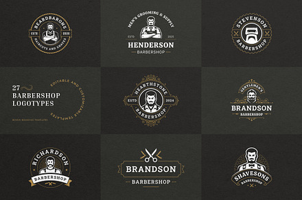 27 Barbershop Logotypes