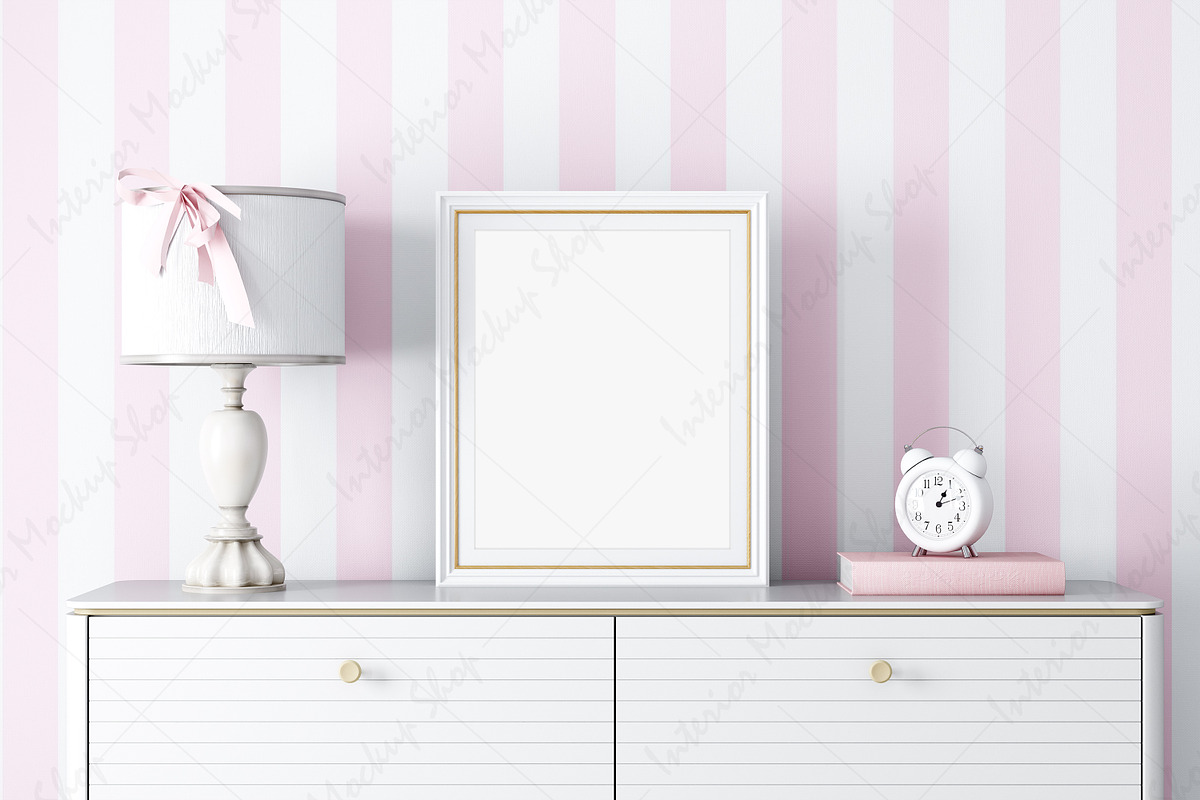 Portrait Frame in Baby Room Mock-up, a Poster Template by Mockup Shop (Photo 2 of 2)