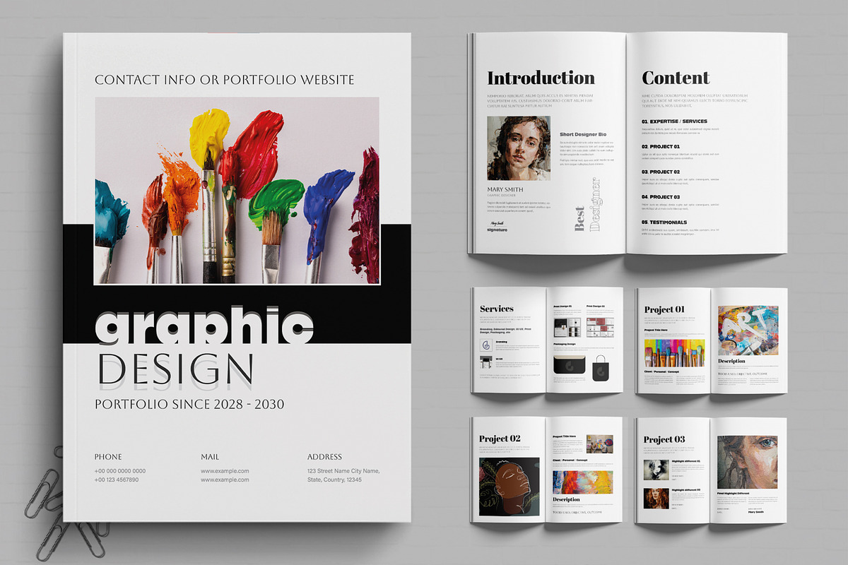 Minimal Graphic Design Portfolio | Creative Market