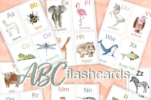 Animals ABC Flashcards, Alphabet
