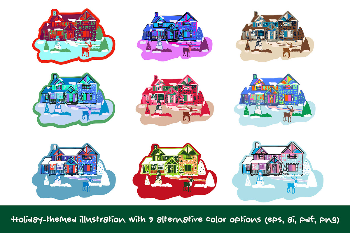 Holiday Season Vector Set, a Seasonal Illustration by Irmak Akçadoğan (Photo 4 of 8)