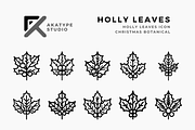 Holly Leaves Icon Vector, an Icon by Akatype Studio (Thumbnail 1 of 3)