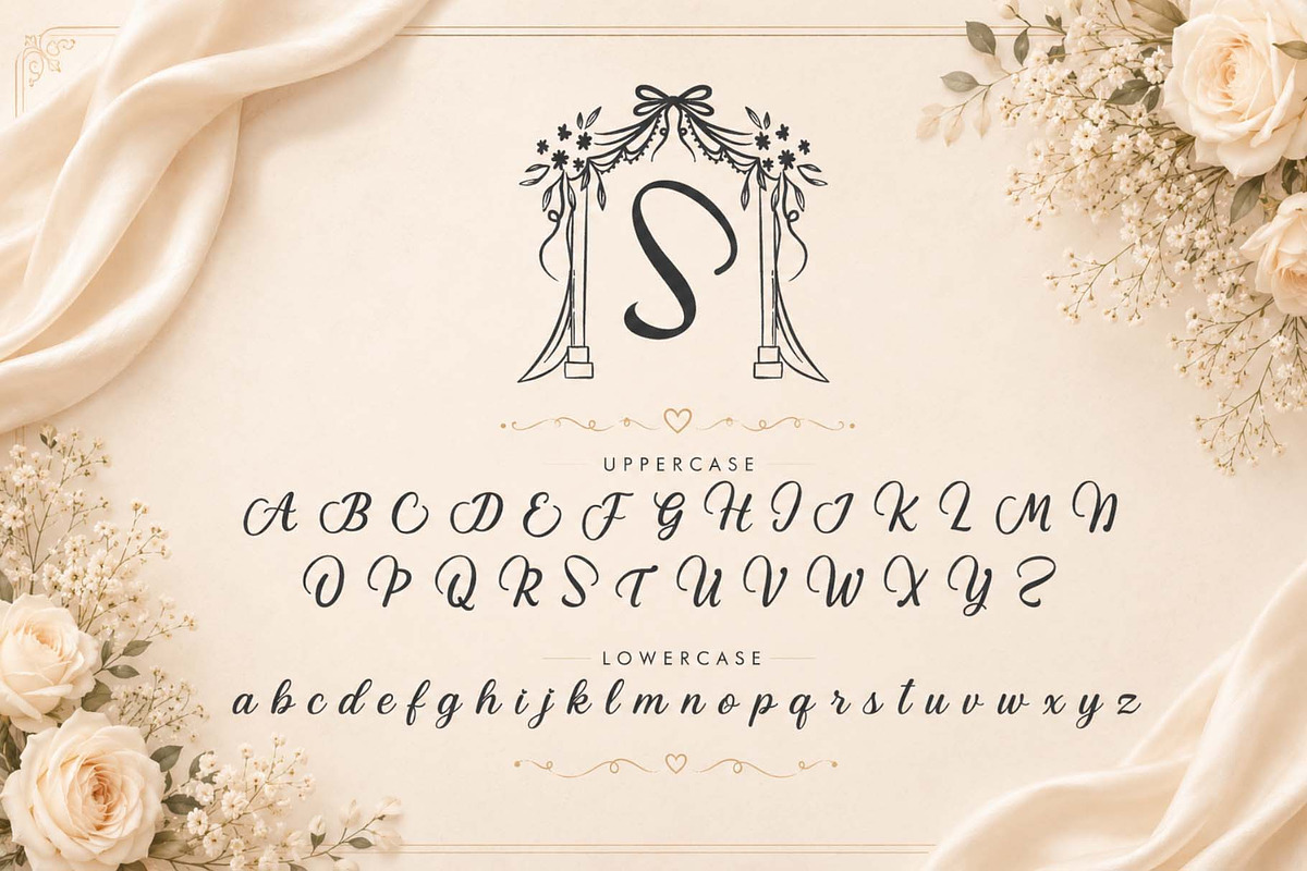 Syailine Sweet Monogram, a Handwritten Font by Yoga Letter (Photo 5 of 6)