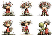 Whimsical Garden Grandma Clipart, an Illustration by CraftArtStudio (Thumbnail 5 of 6)