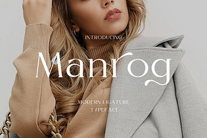 Manrog Modern Ligature Typeface