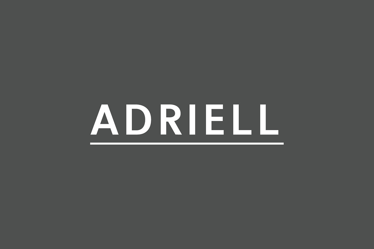 Adriell Sans Serif Fonts Family, a Sans Serif Font by Creativetacos (Photo 1 of 7)