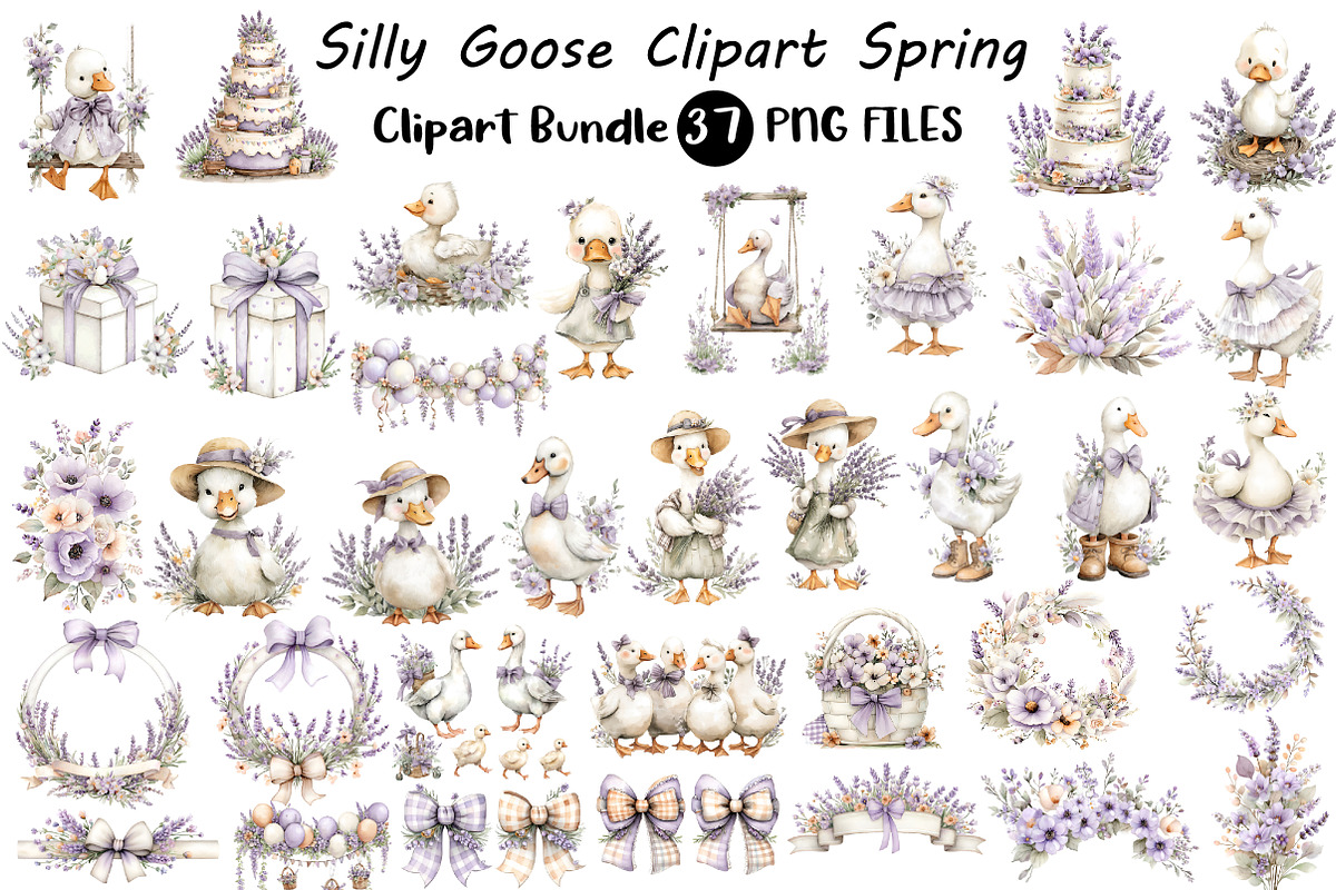Silly Goose Clipart Spring, an Illustration by Digital Artistic99 (Photo 1 of 11)