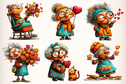 Quirky Elderly Valentine Woman, an Illustration by Dream Creation (Thumbnail 6 of 8)