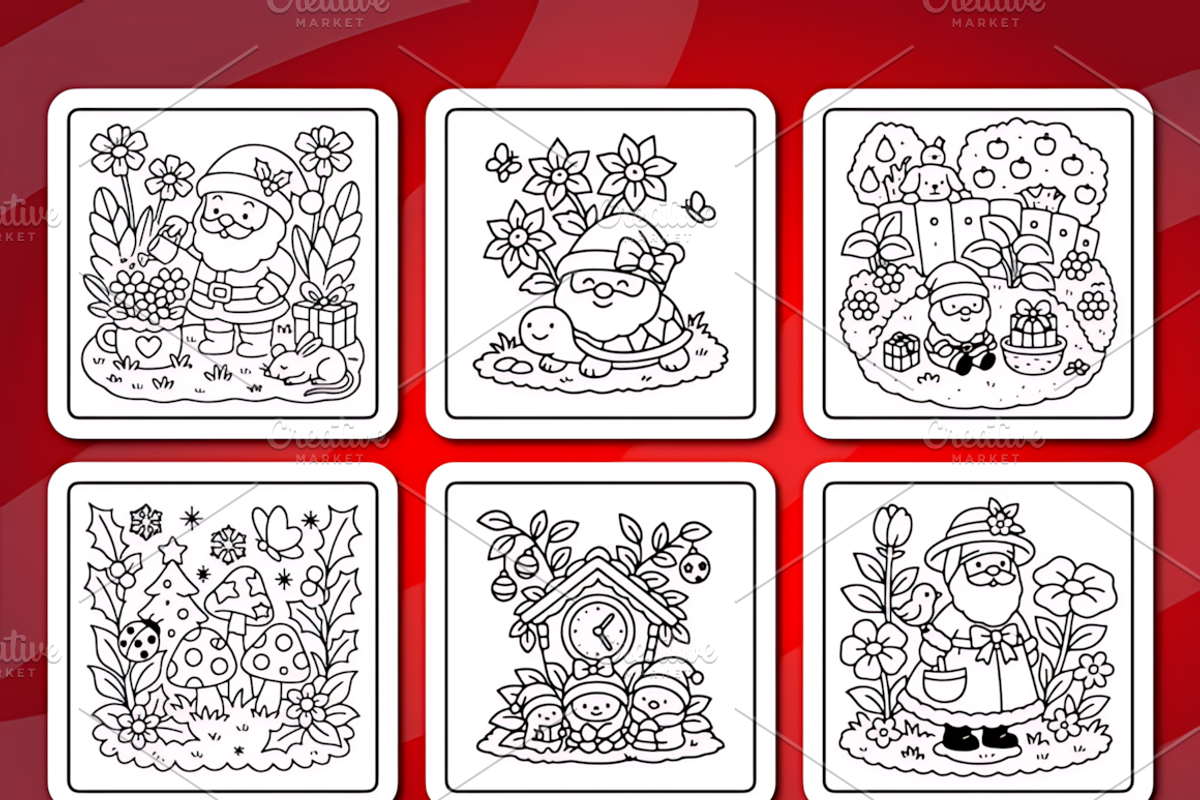 Christmas Santa Xmas Cozy Coloring, a Seasonal Illustration by Coco Bloom (Photo 3 of 4)