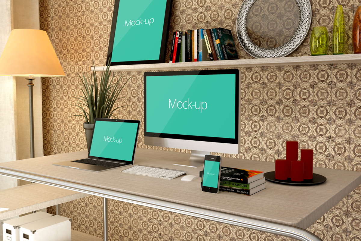 5 PSD Mockups - Interior Work Desk, an iPhone Mockup by Rebound  (Photo 5 of 6)