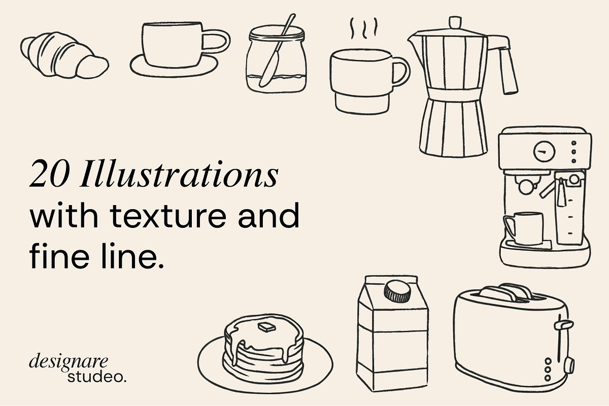 Breakfast O'clock Illustrations, a Decorative Illustration by ginni illustrations (Photo 2 of 5)