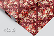 Fall Floral Grid Ornamental Pattern, a Pattern Graphic by SirenaArt (Thumbnail 8 of 11)