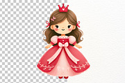 Cute Watercolor Princess Clipart, a Person Illustration by Nicolle's Colorful Art (Thumbnail 6 of 6)