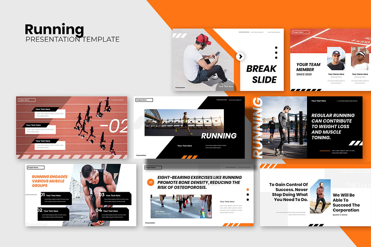 Running Athlete Sport Google Slides, a Presentation Template by Robs Daily Design (Photo 1 of 10)