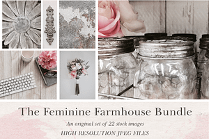 Feminine Farmhouse Stock Photography