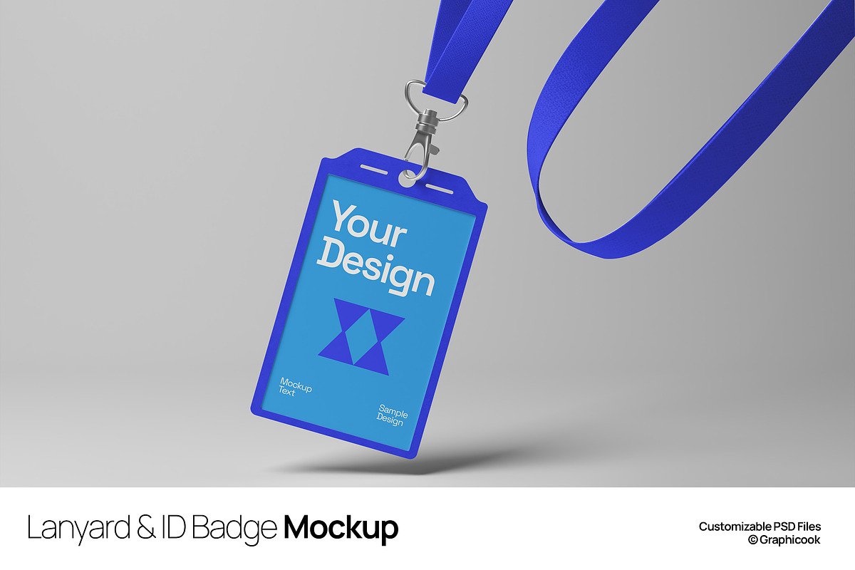 Lanyard & ID Badge Mockup, a Mockup by graphicook (Photo 1 of 4)