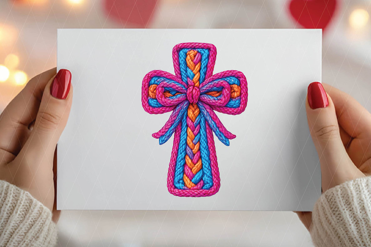 Faux Crochet Cross Easter Pink Png, an Illustration by DreamPrint404 (Photo 2 of 7)