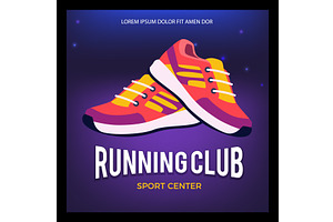 Running club. poster design with, a Sport Illustration by Onyx