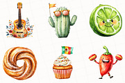 Watercolor Cinco De Mayo Clipart, an Illustration by OK Design (Thumbnail 5 of 5)