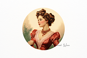 Victorian Elegant Lady Logo, a Person Illustration by New-School-Wave (Thumbnail 4 of 5)