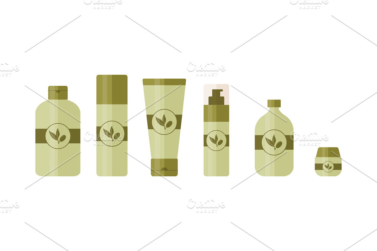 Olive Emblem Cosmetic Products Desig, a Healthcare Illustration by PsychocheArt (Photo 2 of 3)