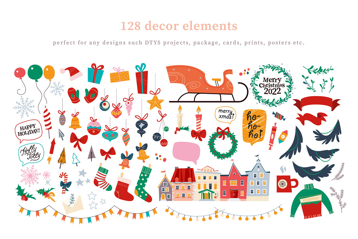 Cozy Cristmas kit, an Animal Illustration by Funnystore (Photo 13 of 22)