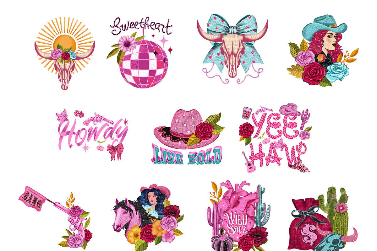 Cowgirl wild west graphic, a Person Illustration by Yelloo Fish (Photo 10 of 29)