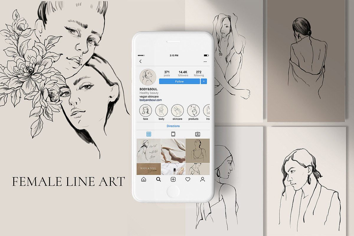 LINE IN ART-female collection, an Illustration by Natalia Tugova (Photo 9 of 15)
