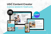 UGC Content Creator Canva Website, a Landing Page Template by Digital Content Mix (Thumbnail 1 of 6)