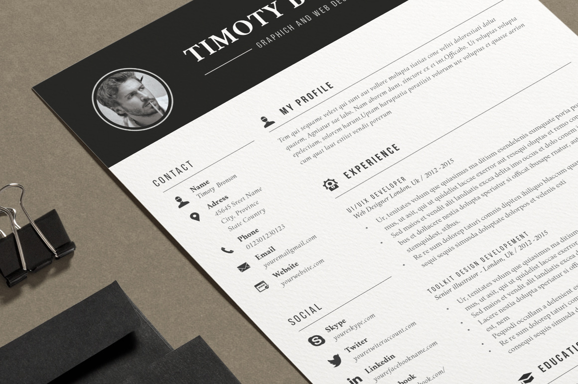 Resume Extended, a Resume Template by Estartshop