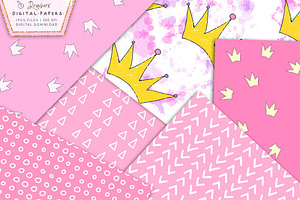 Pink Girly Digital Papers, Cute 119