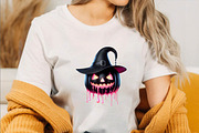 Creepy Black and Pink Halloween Pump, an Illustration by SVGArt (Thumbnail 6 of 8)