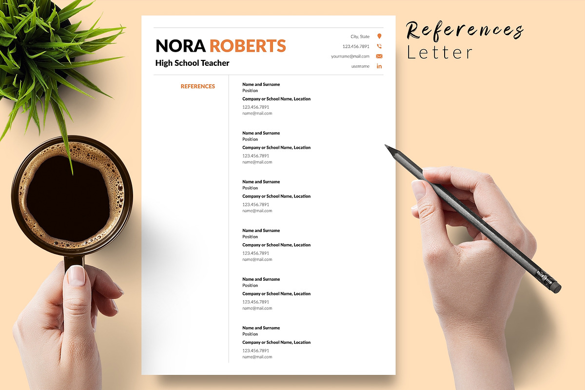 Teacher CV Bundle / Resume - Nora, a Resume Template by Templates Design Co. (Photo 6 of 17)