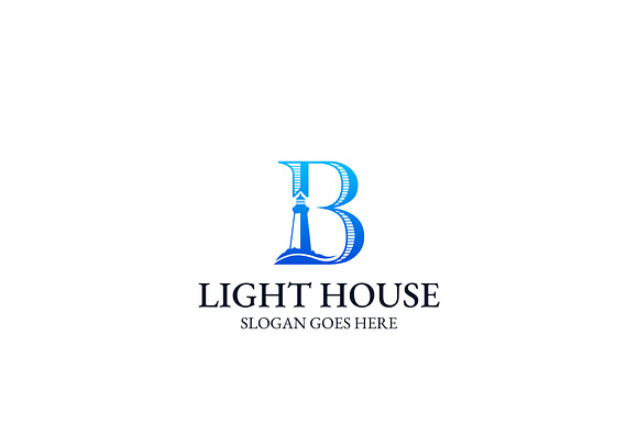 Letter B Lighthouse Logo
