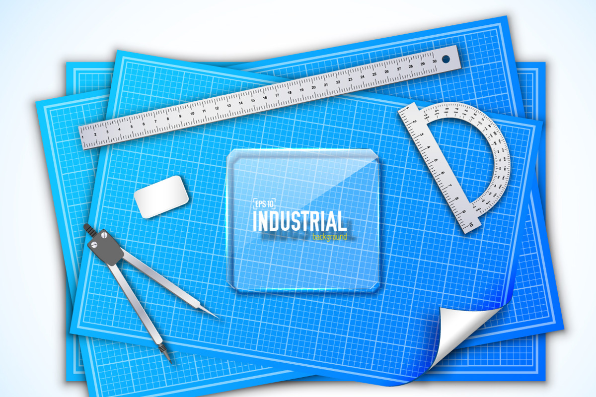 7 blueprint architect backgrounds, an Illustration by LineTale (Photo 5 of 5)