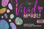 Vivid Marble Effect For Photoshop, a Layer Style Add-On by Sophico (Thumbnail 1 of 10)