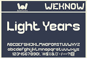 Light Years font, a Font by weknow (Thumbnail 1 of 8)