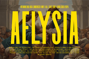 Aelysia Font - Condensed Font, a Sans Serif Font by Baleee