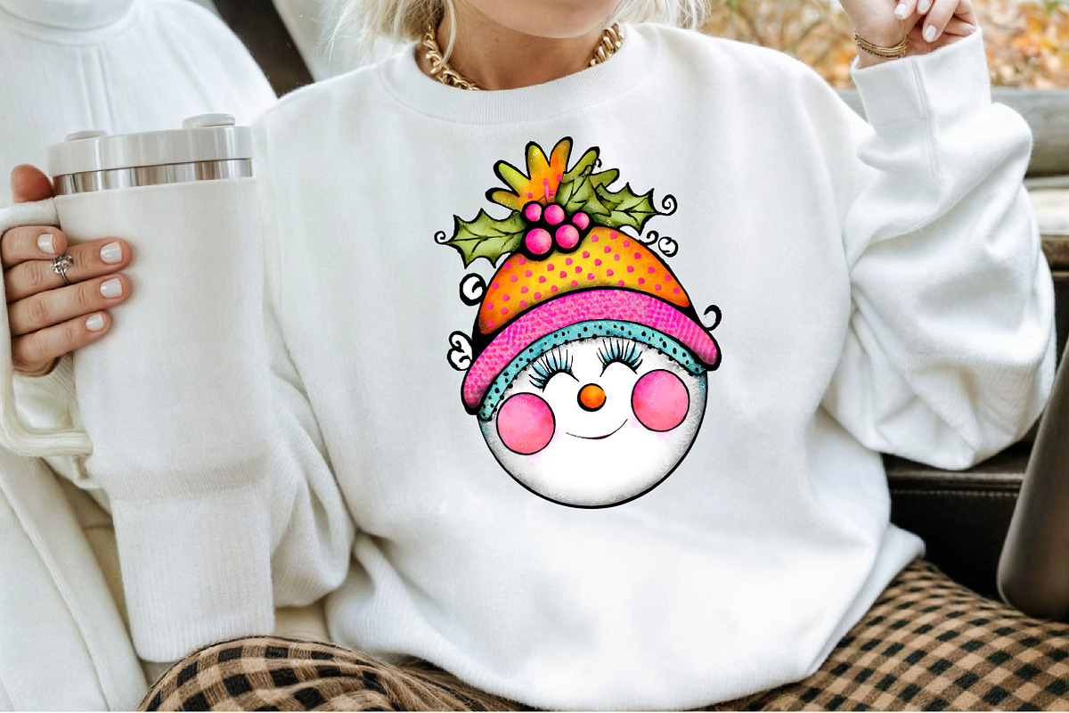 Whimsical Christmas Snowman Clipart, an Illustration by Sublimation Artist (Photo 4 of 6)