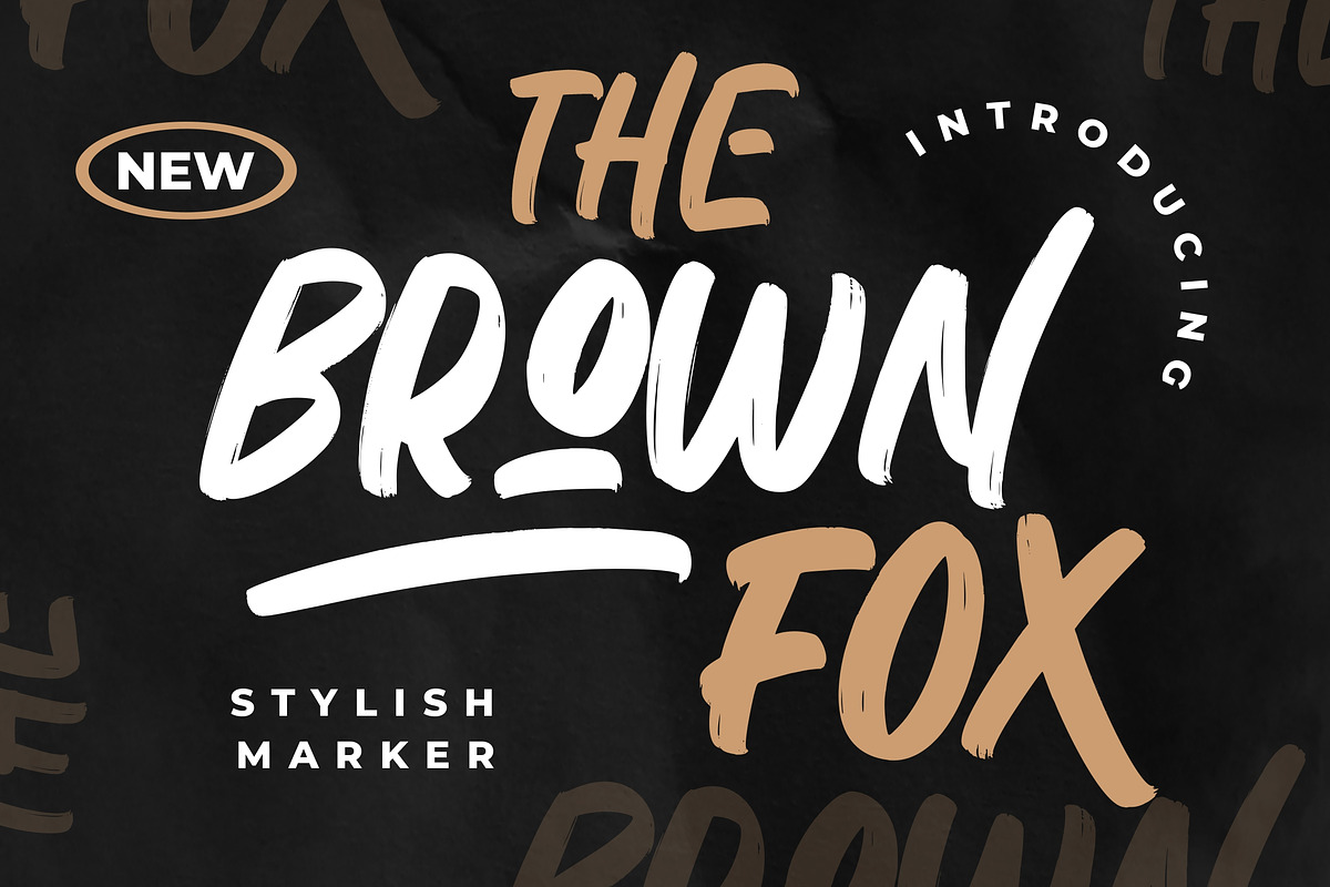 The Brown Fox Stylish Marker, a Script Font by Creatype Studio (Photo 1 of 9)
