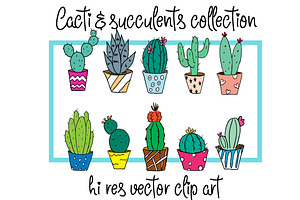 Cacti - Hi Res Vector Clip art