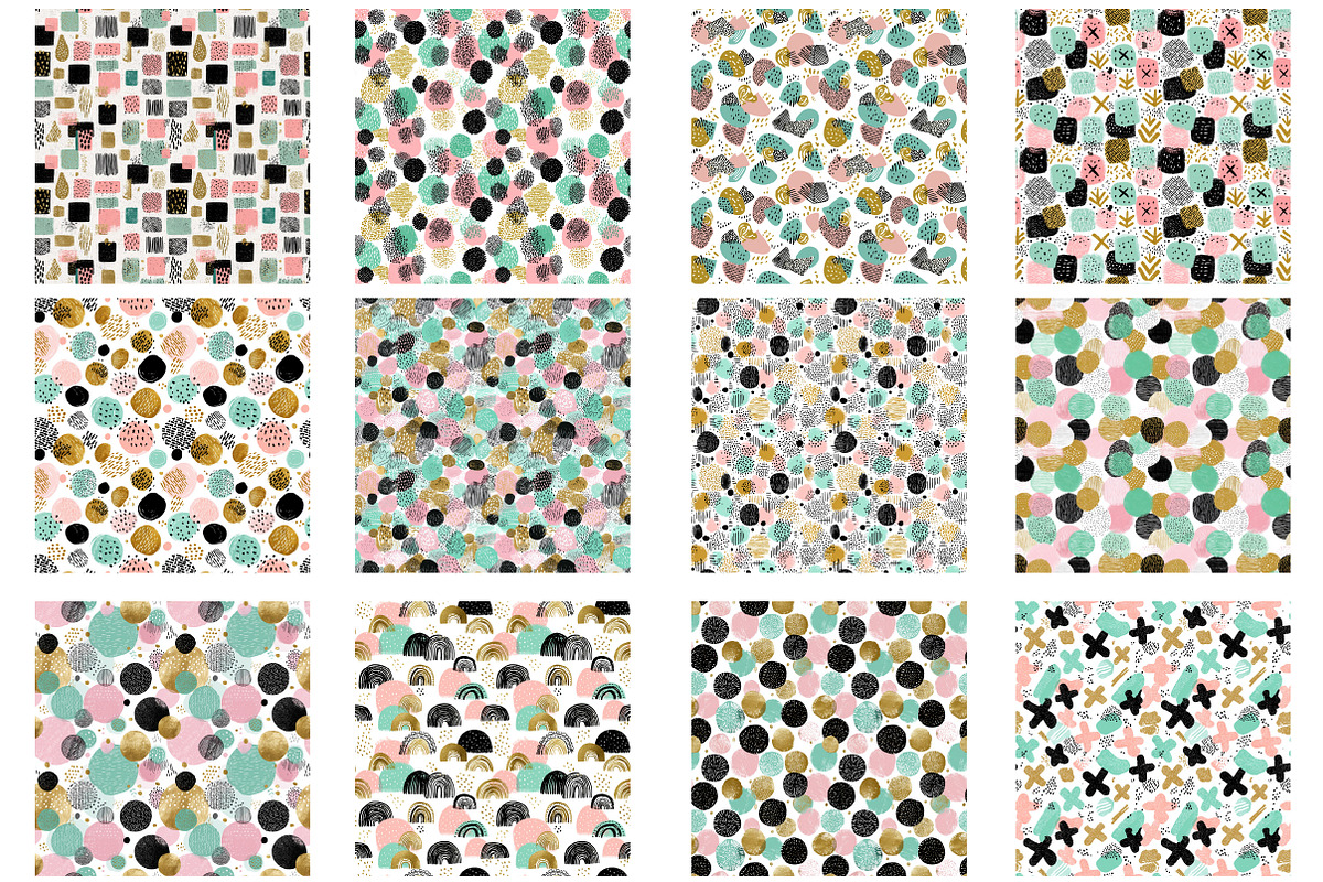 Cute Abstract Doodle Pattern Pack, an Illustration by Designworld (Photo 5 of 6)