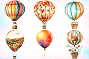 Autumn Hot Air Balloon Clipart PNG, an Illustration by Canvas Craft (Thumbnail 2 of 3)