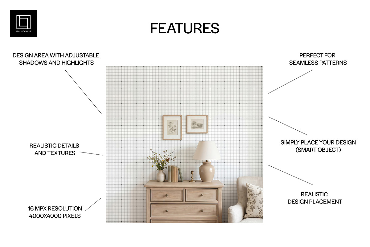 Farmhouse Wallpaper Mockup PSD, a Household Mockup by 1001 mockups (Photo 2 of 10)