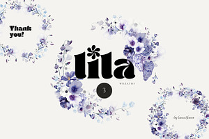 LILA - Very Peri Floral Watercolor