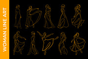 Women Line Art Vector illustration, a Person Illustration by nandinigraphics (Thumbnail 3 of 3)