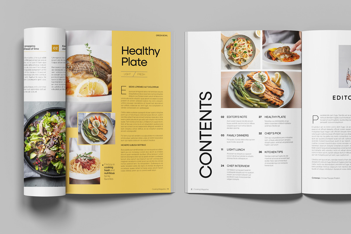 Cooking & Food Magazine Template, a Magazine Template by BrandPacks