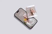 INSTAGRAM POST & STORY MOCKUP, an iPhone Mockup by HanaSaka_Studio (Thumbnail 3 of 5)